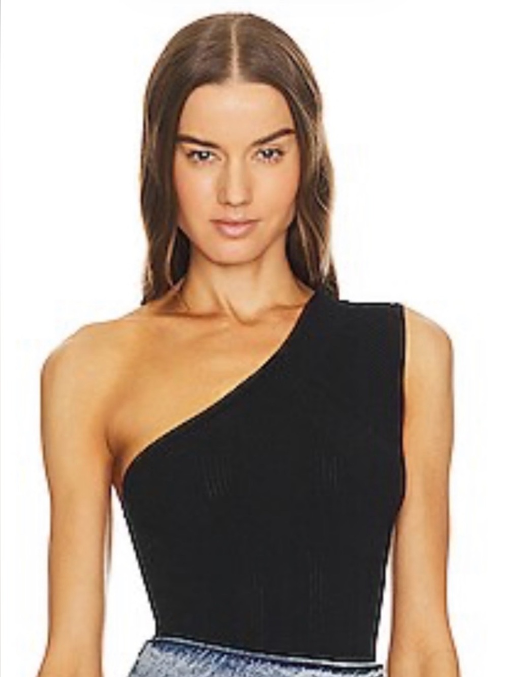 NWT IRO Women's Ciqa Black Knit One Shoulder Bodysuit Top Sz S - Picture 2 of 8
